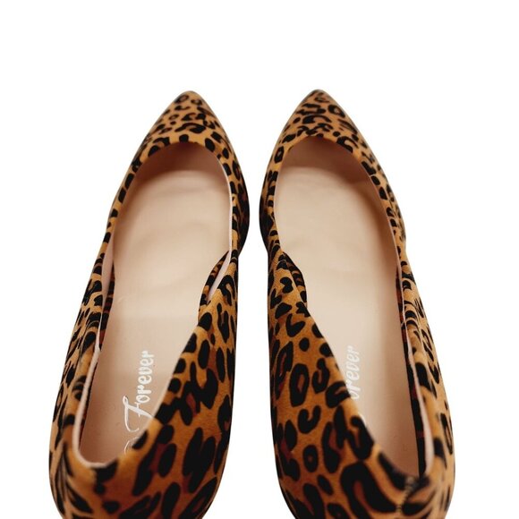 Leopard Print Pointed Toe Stiletto high Heels Size 10 By Forever animal print - Picture 14 of 14